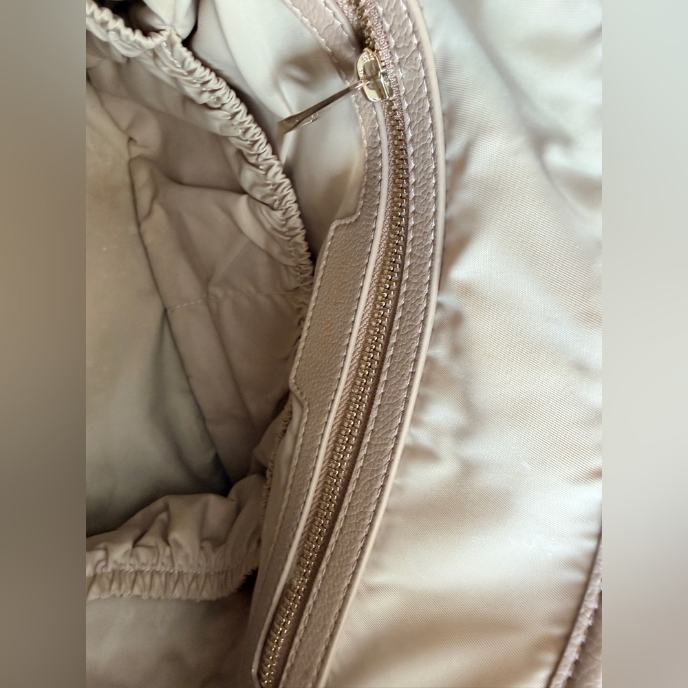 Mina Baie Kinney Diaper Bag Backpack Weekender in Sand Vegan Leather - Picture 10 of 15